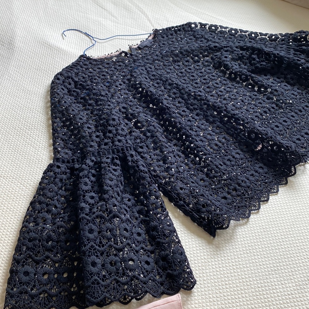 J. Crew eyelet bell sleeved blouse
